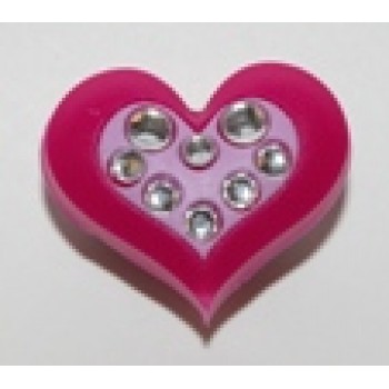 Brilliant Crystal Pink Heart Charm